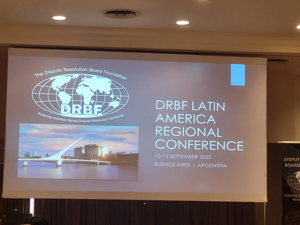 Presentation screen of the DRBF Latin America Regional Conference, 10-12 September 2025, Buenos Aires, Argentina